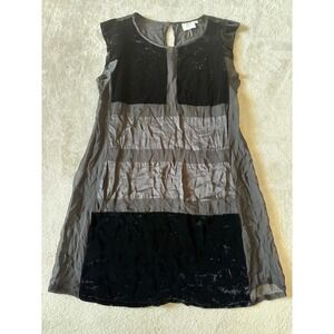 Anthropologie HD in Paris Size Med Velvet Panel Dress‎ Sleeveless Cocktail Dress